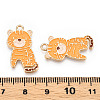 Light Gold Plated Alloy Enamel Pendants ENAM-T009-71A-RS-3