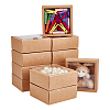 Foldable Square Paper Storage Gift Boxes CON-WH0110-42C-01-1