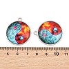 Printed Alloy Glass Pendants GL-CBA2376-01P-C-3