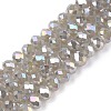 Electroplate Glass Beads Strands EGLA-A044-J6mm-B10-1