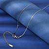 12Pcs 304 Stainless Steel Serpentine Chain Necklaces for Men Women NJEW-H093-19P-02-3