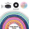 10 Strands 10 Colors Handmade Polymer Clay Beads Strands CLAY-TA0001-20-5