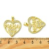 Mother's Day Brass Micro Pave Cubic Zirconia Pendants KK-H472-10G-06-3