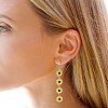 3 Pairs 3 Colors Enamel Daisy Flower Dangle Earrings EJEW-AN0001-41-5