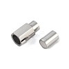 Tarnish Resistant 304 Stainless Steel Magnetic Clasps with Glue-in Ends STAS-K282-01B-P-2