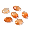 Natural Orange Red Agate(Dyed & Heated) Cabochons G-O175-15C-02-1