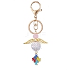 Resin & Alloy Enamel Pendant Keychain KEYC-JKC00763-3