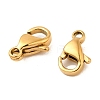 Ion Plating(IP) 304 Stainless Steel Lobster Claw Clasps STAS-AB09-G-01-2