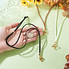 3Pcs Faux Suede Macrame Pouch  Pendant Necklaces NJEW-TAC0052-01-5