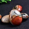 Natural Ocean Jasper Oval Palm Stone Reiki Polished Healing Pocket Worry Stone Crystal for Anxiety Stress Relief Therapy PW-WGFDB78-01-4