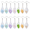 12Pair 304 Stainless Steel Shell Shape Dangle Earrings EJEW-UN00016-1