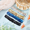 Gorgecraft 12Pcs 4 Colors Yarn & Rubber Elastic Headbands OHAR-GF0001-17-5