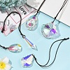 5Pcs 5 Styles Transparent Glass Suncatchers HJEW-YW00480-4