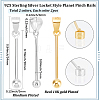 4Pcs 2 Colors Rhodium Plated 925 Sterling Silver Locket Style Planet Pinch Bails STER-SC0001-71B-2