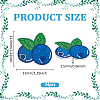 24Pcs Blueberry Computerized Embroidery Cloth Iron On/Sew On Patches PATC-BC0001-24-2