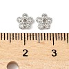 Brass Micro Pave Clear Cubic Zirconia Bead Caps KK-V015-06P-2