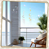 2Pcs 2 Styles Moon Glass & Alloy Hanging Suncatchers AJEW-NB0008-74-5
