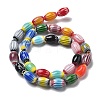 Handmade Millefiori Lampwork Beads Strands LAMP-F035-12D-2