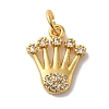 Brass Micro Pave Cubic Zirconia Pendants KK-C072-39G-1