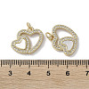 Brass Micro Pave Cubic Zirconia Pendants KK-G485-34A-G-3