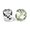 UV Plating Transparent Acrylic Beads OACR-H054-13-2