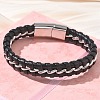Braided Microfiber Leather Cord Bracelets BJEW-C153-01E-2