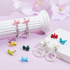 40Pcs 10 Colors Alloy Bowknot Stud Earring Findings EJEW-GA0001-13-4