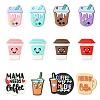 24Pcs 12 Styles Cartoon Drink Silicone Beads PVC-YW0001-04-1