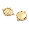 Rack Plating Brass Micro Pave Clear Cubic Zirconia Religion Virgin Mary Connector Charms KK-H449-61G-02-NR-2