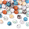 20Pcs Spray Painted Opaque Acrylic Beads ACRP-YW0001-17-1