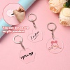 50Pcs 5 Styles Transparent Acrylic Disc Big Pendants TACR-YW0008-09-4