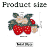 10Pcs Polyester Embroidered Cloth Patch PATC-HS0001-08-2