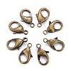 Brass Lobster Claw Clasps KK-903-AB-NF-1