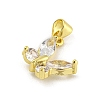 Rack Plating Brass Pave Cubic Zirconia Charms KK-G513-19G-2