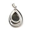 Natural Labradorite Pendants G-B033-04P-17-3