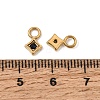 304 Stainless Steel Micro Pave Cubic Zirconia Charms CU-CBAAD26-01G-3