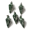 Natural Green Spot Jasper Pendants G-Z055-02P-08-1