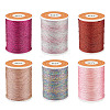 6Rolls 6 Colors Polyester Metallic Thread OCOR-TA0002-82A-2