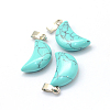 Moon Dyed Synthetic Turquoise Pendants G-Q369-10-2