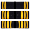 AHADERMAKER 3 Pairs 3 Styles Rectangle Polyester Pilot Epaulettes FIND-GA0003-90A-1