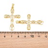 Brass Micro Pave Cubic Zirconia Pendants CU-CBAB3AD-11G-01-3