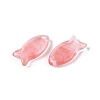Cherry Quartz Glass Pendants G-N342-106M-2