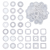 SUNNYCLUE 6 Bags 2 Styles PET Waterproof Lace Decorative Stickers STIC-SC0001-02C-1