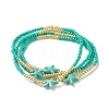 Summer Jewelry Starfish Waist Bead NJEW-C00028-02-2