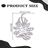 1Pc Flower Alloy Rhinestone Brooches JEWB-LP0004-16-2