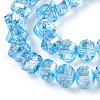 Transparent Electroplate Glass Beads Strands EGLA-N006-078B-3