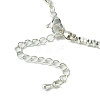 Synthetic Hematite Square Beaded Necklace with 304 Stainless Steel Clasps NJEW-JN04410-02-5