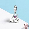 925 Sterling Silver Rhinestone European Dangle Charms for Mother's Day CPDL-BB70980-A-3