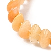 Bicone Natural Topaz Jade Beads Stretch Bracelets for Women Men BJEW-C097-05N-2