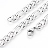304 Stainless Steel Figaro Chain Bracelets BJEW-P236-20P-2